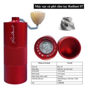 Máy xay cà phê cầm tay radiant S7( màu đỏ )