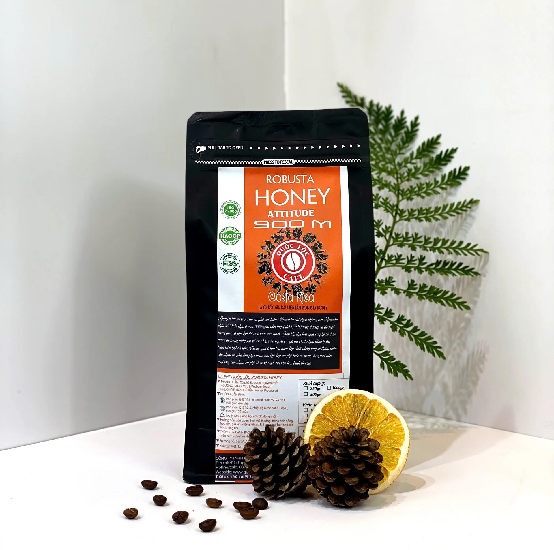 Combo test quán Quốc Lộc Coffee - cafe Robusta honey