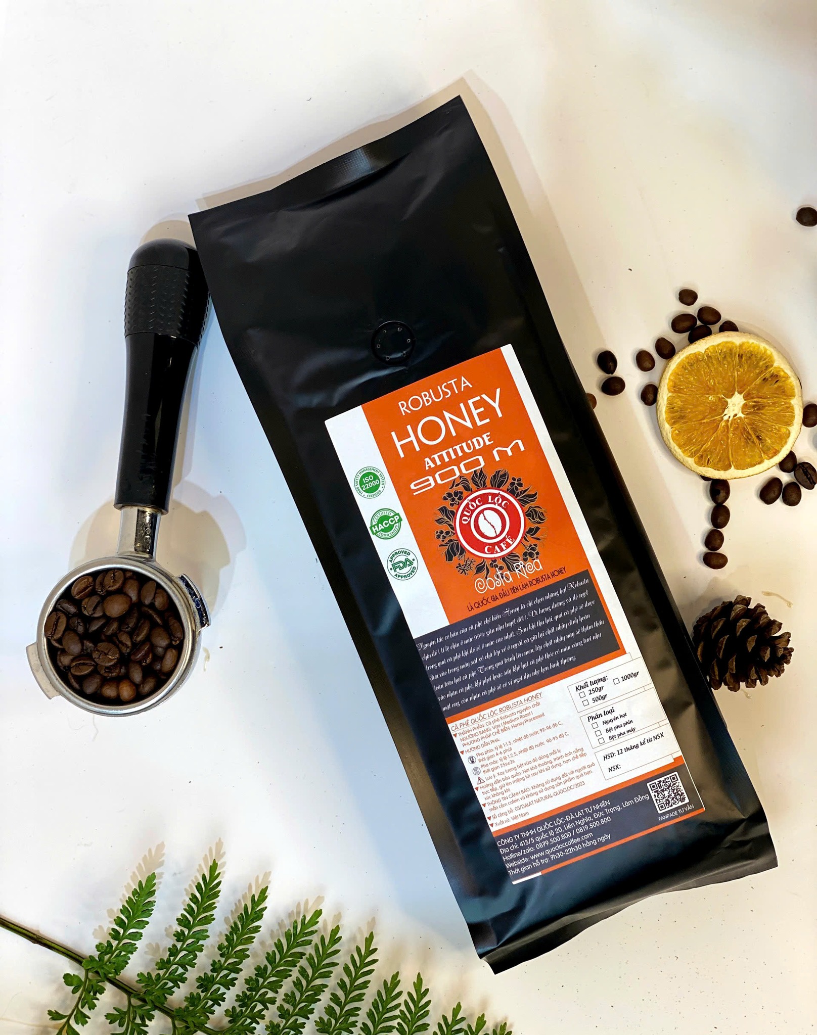 Cà phê Robusta Honey rang xay nguyên chất, dòng cà phê nhiều cafein hơn Arabica, hương đậm và hậu vị mạnh mẽ